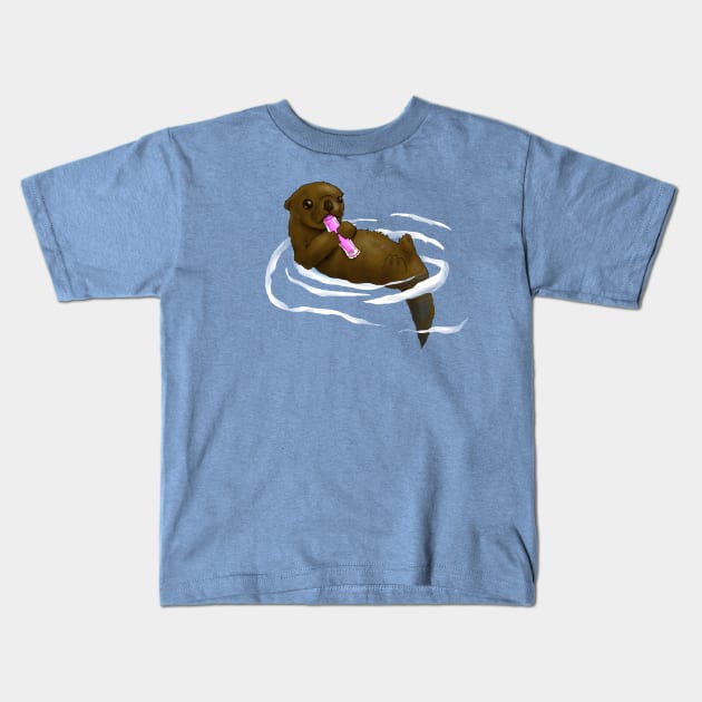 Otter Pop! Kids T-Shirt by Fudepwee